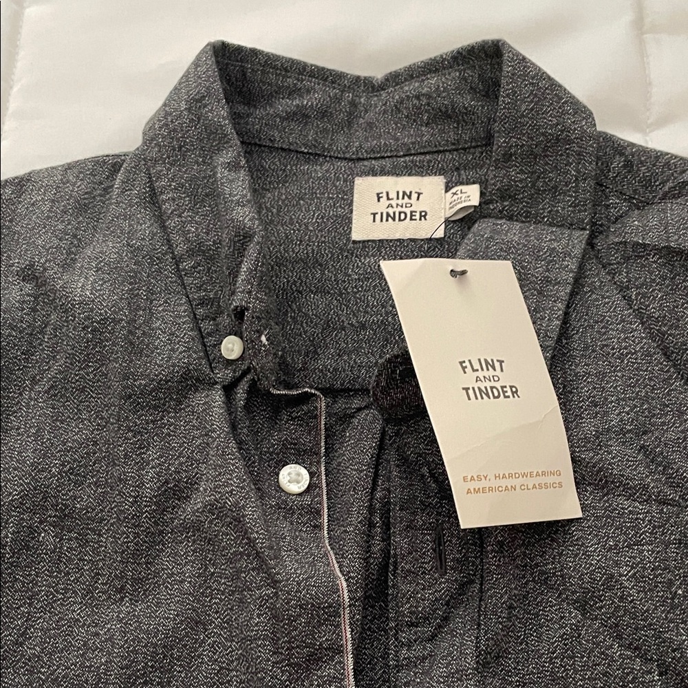 Men's Gray Oxford Shirt